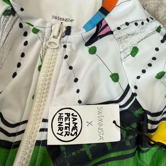 Swiminista X James Peter Henry girls Sydney print Sunshine swimsuit L New - Picture 5 of 6